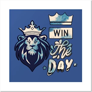 Lion Tie-dye WIN THE DAY Posters and Art